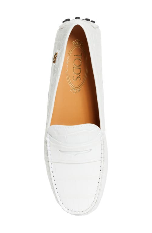 Shop Tod's Gommino Driving Shoe In Bianco