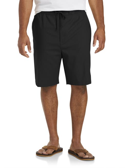 OAK HILL BY DXL OAK HILL BY DXL BIG & TALL LINEN-BLEND DRAWSTRING SHORTS