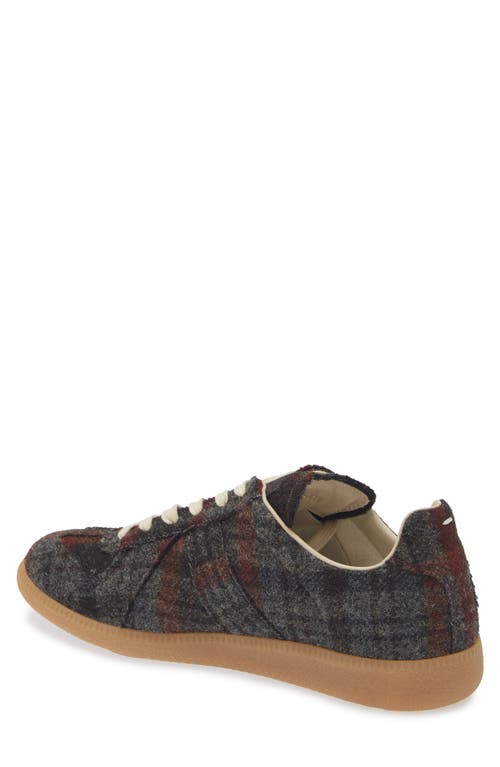 Shop Maison Margiela Replica Wool Sneaker In Grey Combo