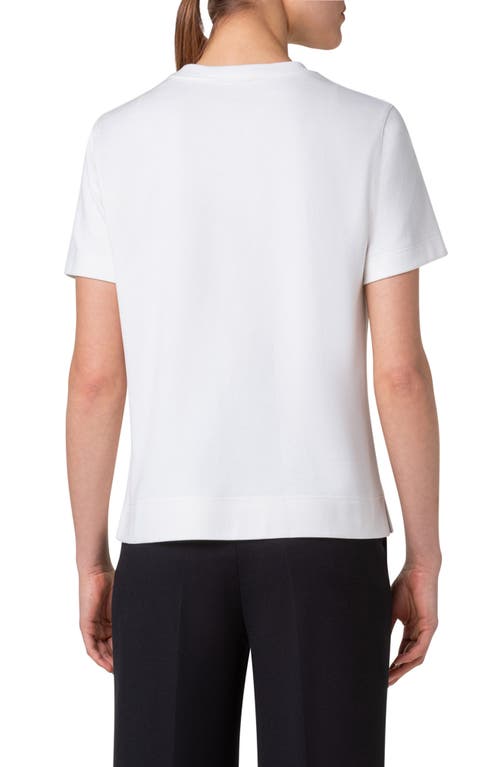 Akris Punto Rhinestone Studded T-shirt In Cream