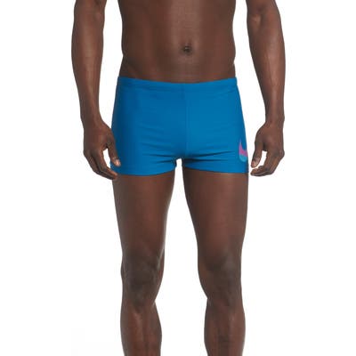 Nike Mash Up Square Cut Swim Briefs, Blue/green
