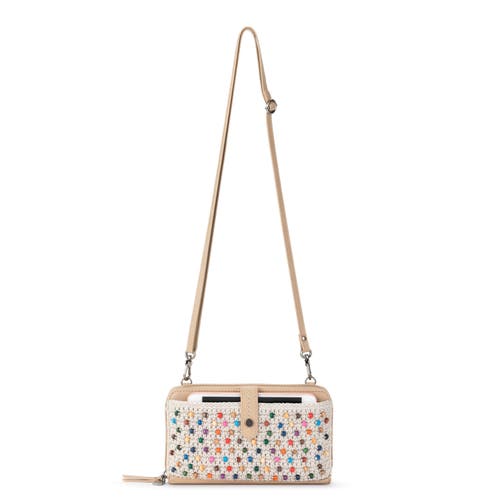The Sak Iris Smartphone Crossbody In Ecru Multi Beads Full