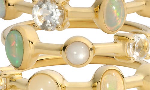 Awe Inspired Set Of 3 Full Moon Magic Rings In 14k Gold Vermeil