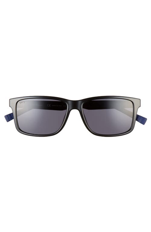 Shop Ferragamo 57mm Square Sunglasses In Black/blue