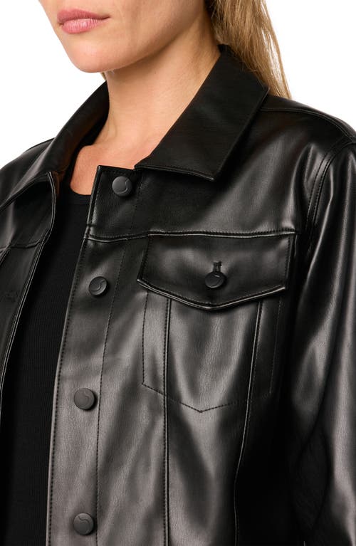 Joe's Crop Faux Leather Jacket In Black