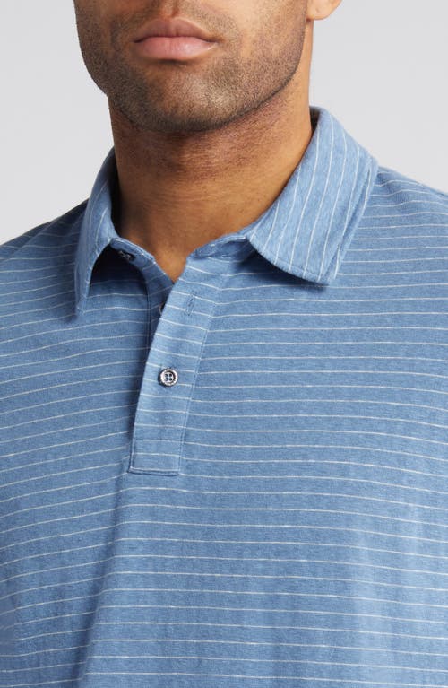 Shop Threads 4 Thought Stripe Jersey Polo In Larkspur/ecru