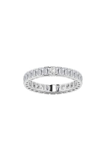 Badgley Mischka Collection Emerald Cut Lab Created Diamond Infinity Ring In White