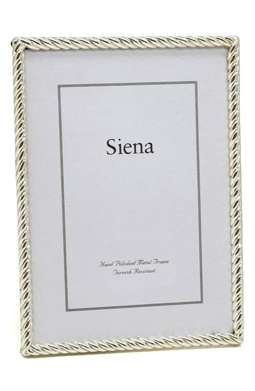 Siena Silver Rope 5 X 7 Picture Frame In Silver