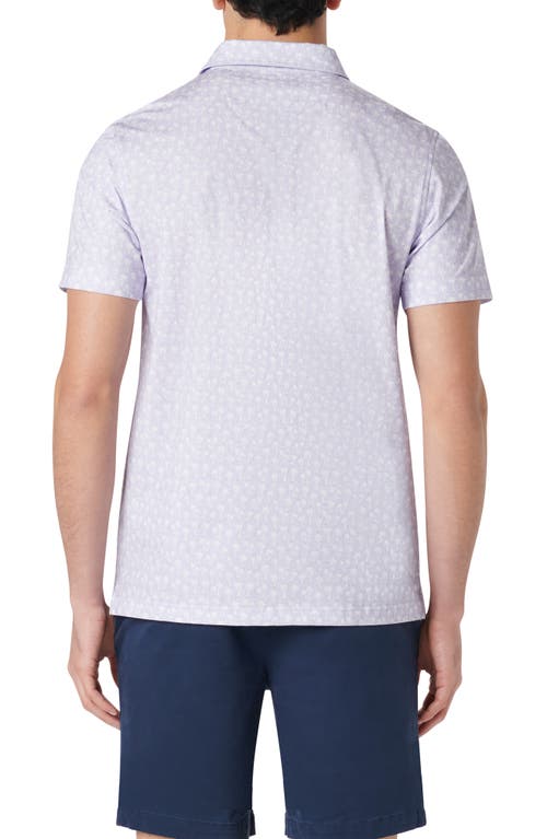 Shop Bugatchi Victor Ooohcotton® Palm Print Polo In Lavender