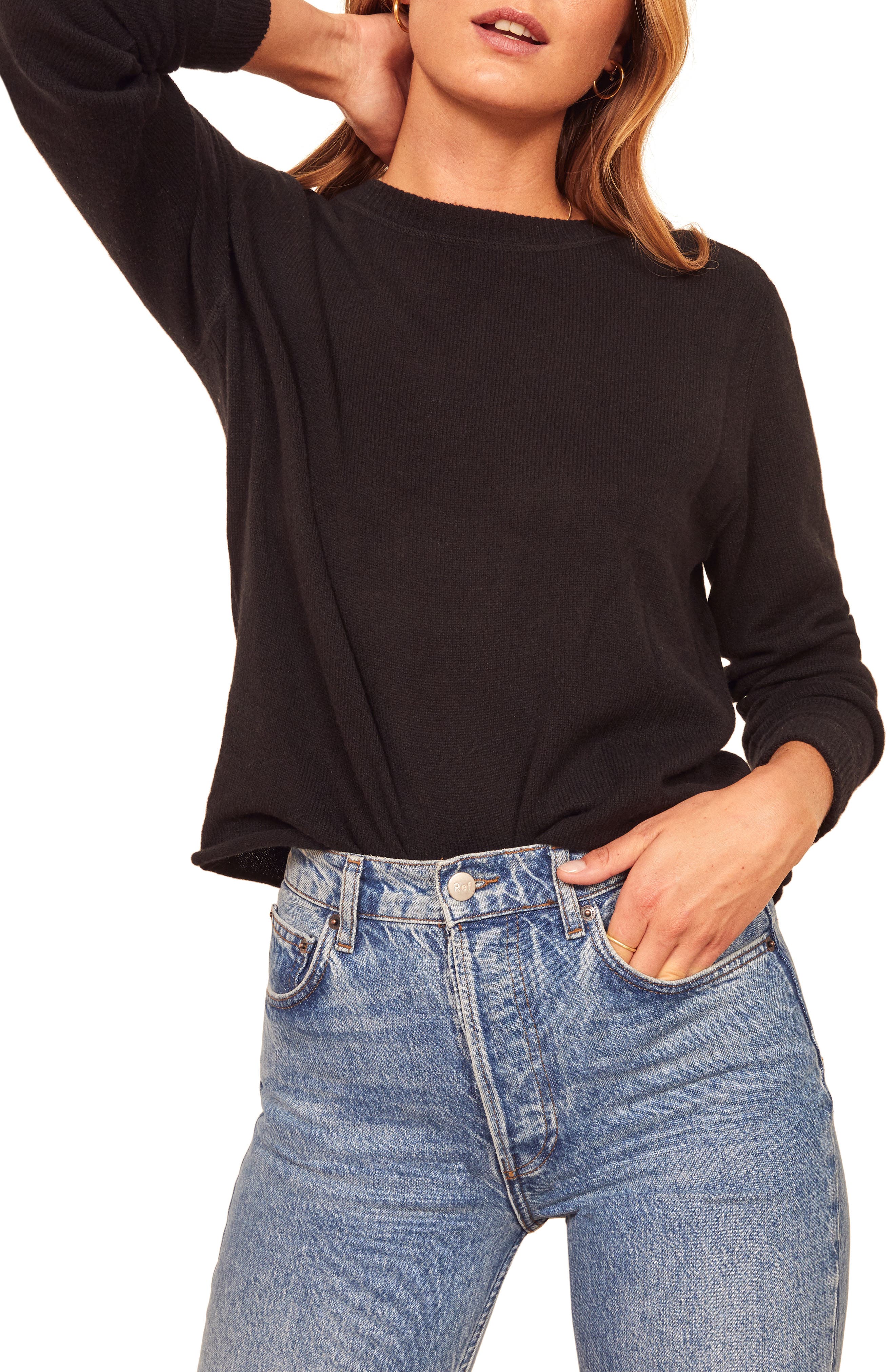 reformation black sweater