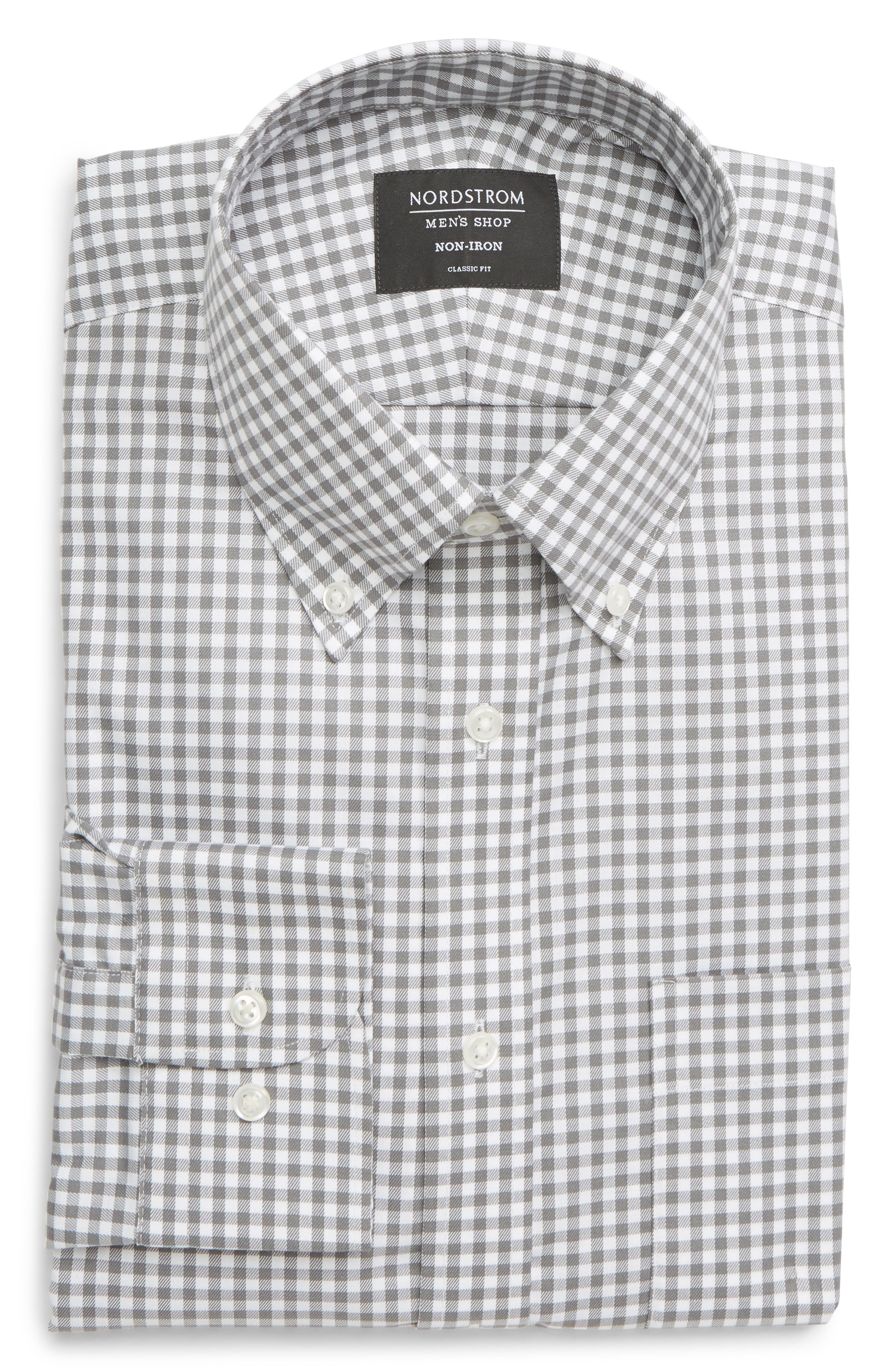 mens gingham dress shirt