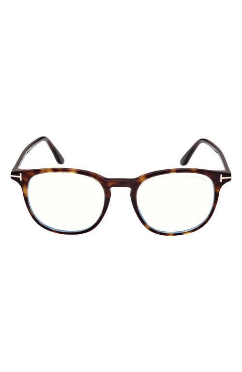 TOM FORD 50mm Blue Light Blocking Glasses in Dark Havana at Nordstrom