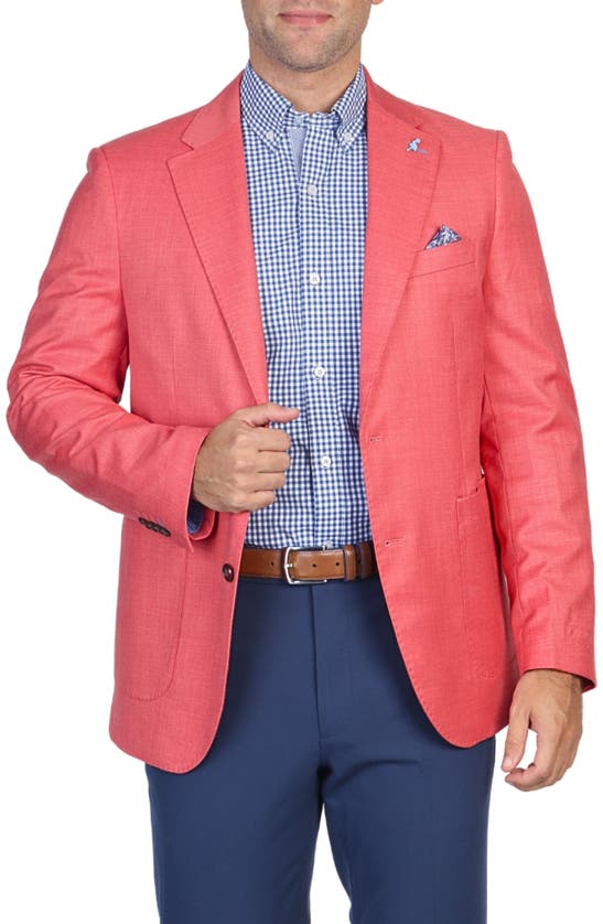 Shop Tailorbyrd Cross Dyed Solid Sport Coat In Chili Pepper