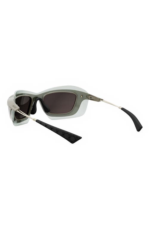 Shop Dior 'xplorer S1u 56mm Square Sunglasses In Beige/smoke Mirror