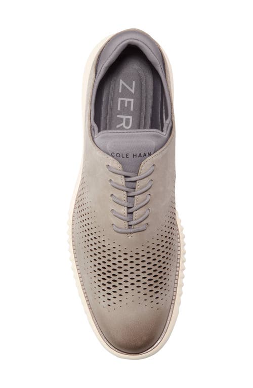 Shop Cole Haan 2.zerogrand Laser Wing Derby In Dove Nubuck/ivory