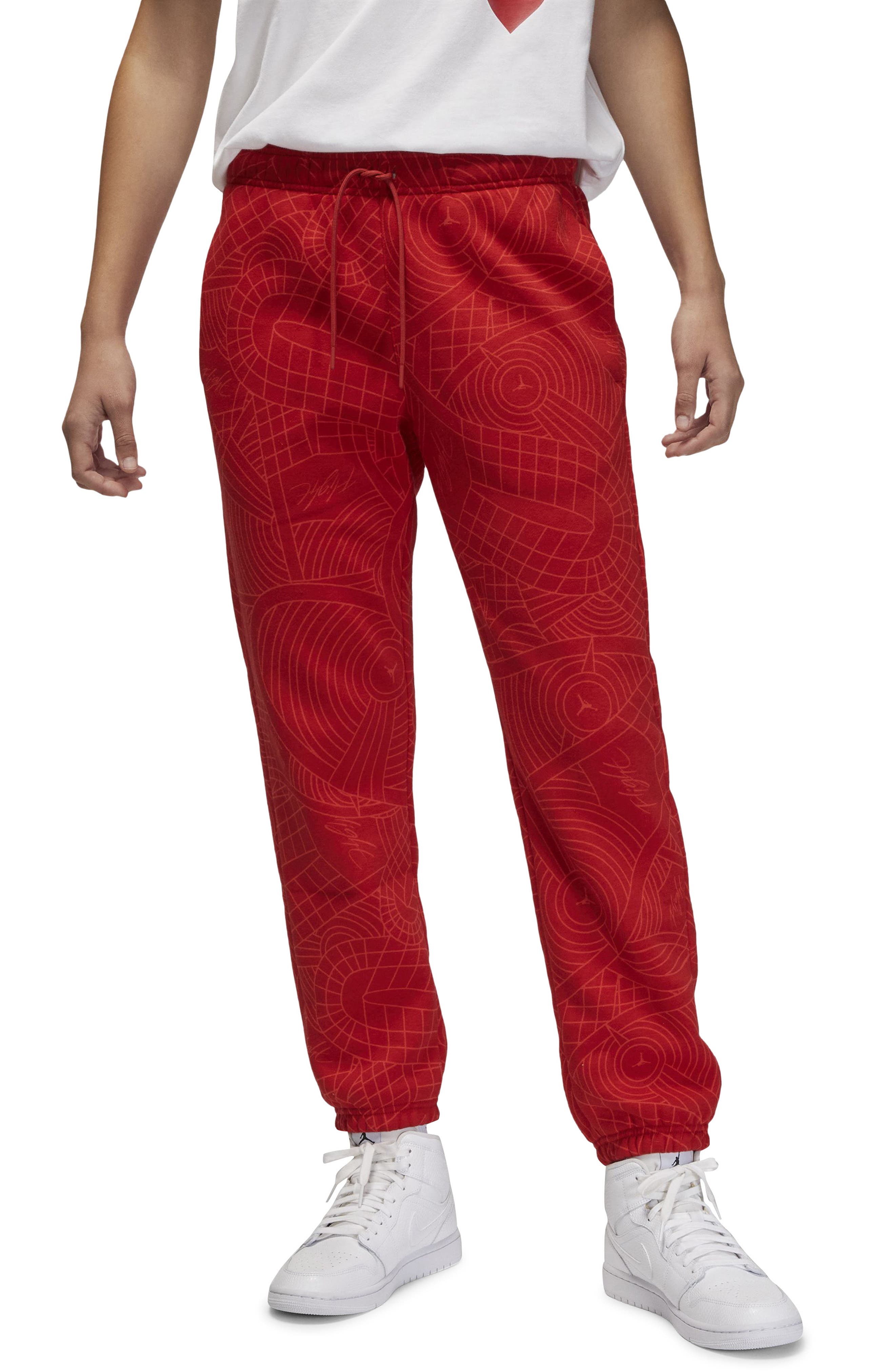 red sweatpants womens