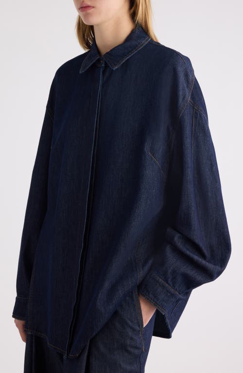 Shop Dries Van Noten Camis Denim Button-up Shirt