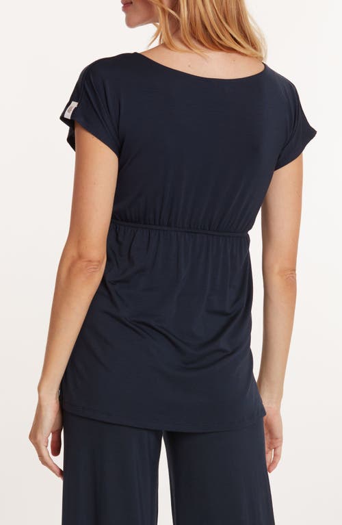 Shop Cache Coeur Origin Maternity/nursing Pajama Top In Indigo