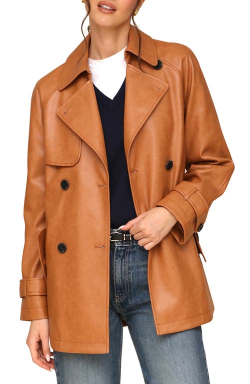 Shop Avec Les Filles Relaxed Midlength Walking Coat In Butterscotch