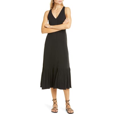 Dolan Cass Cupro Racerback Midi Dress, Black