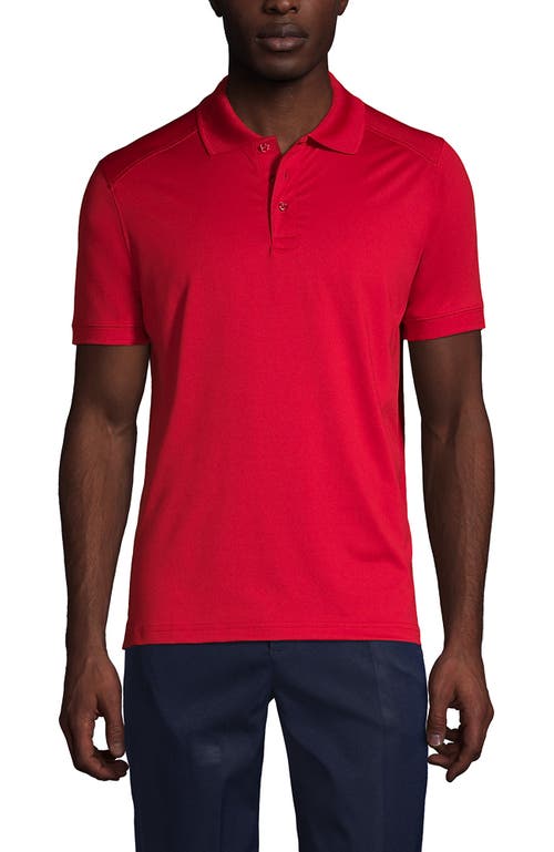 Shop Lands' End School Uniform Young  Short Sleeve Rapid Dry Polo Shirt In Red