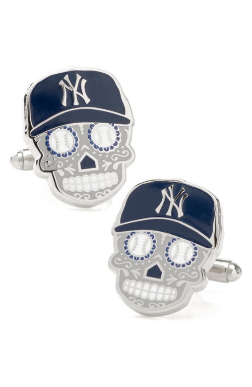 Cufflinks, Inc. New York Yankees Sugar Skull Cuff Links in Gray at Nordstrom