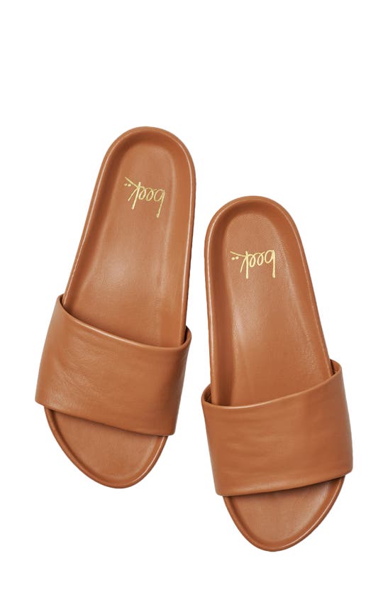 Shop Beek Gallito Metallic Slide Sandal In Tan