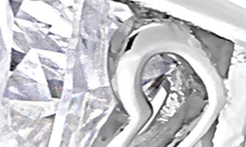 Delmar Sterling Silver Lab Created Moissanite Heart Stud Earrings In Silver