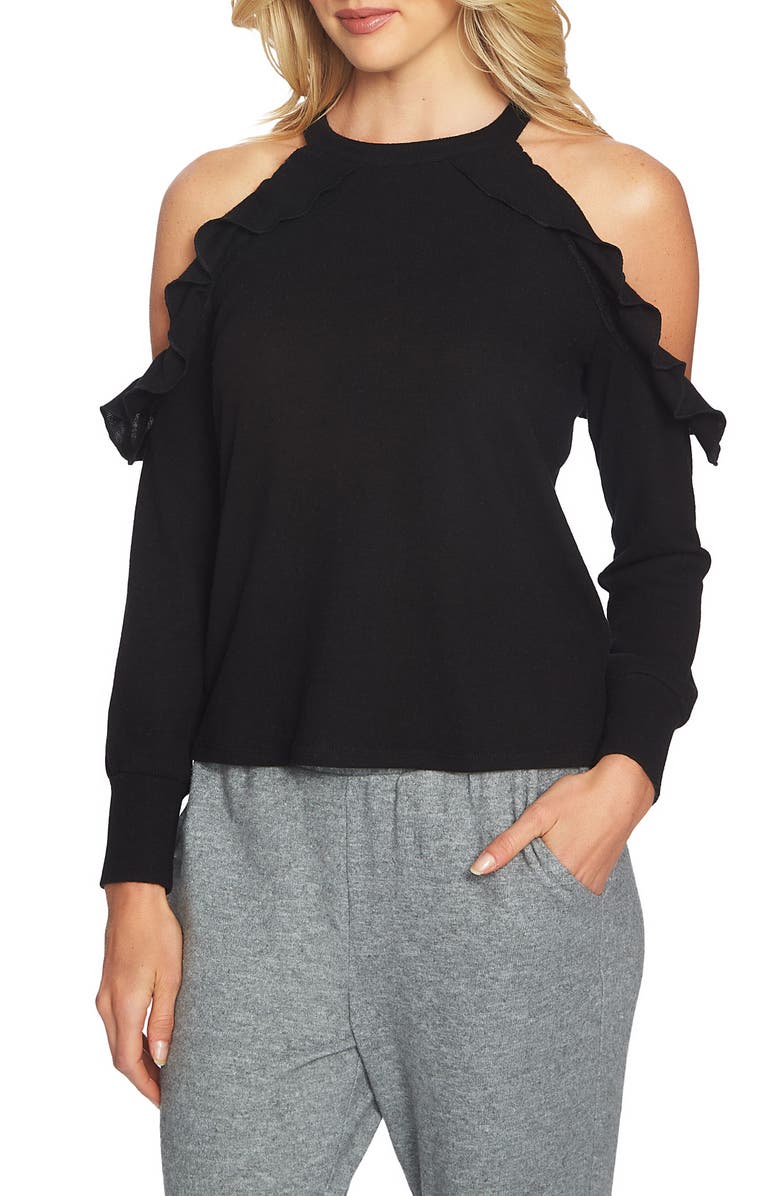 1.STATE The Cozy Cold Shoulder Knit Top | Nordstrom