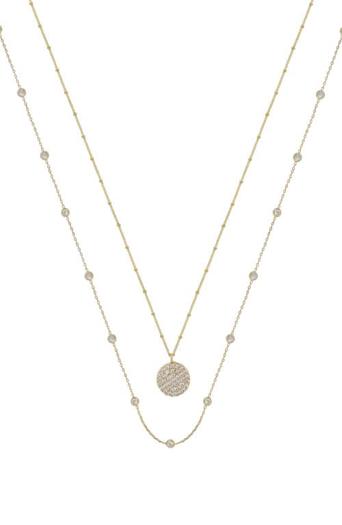 Ettika Set of 2 Cubic Zirconia Necklaces in Gold at Nordstrom