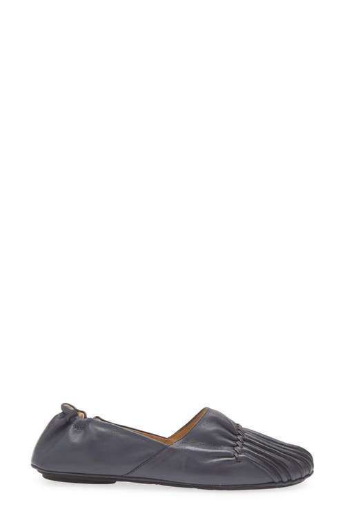Chocolat Blu Cam Flat In Navy Leather