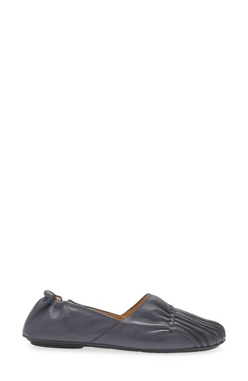 Shop Chocolat Blu Cam Flat In Navy Leather