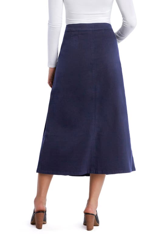 WASH LAB DENIM WASH LAB DENIM DELPHINE SIDE PLEAT DENIM MAXI SKIRT