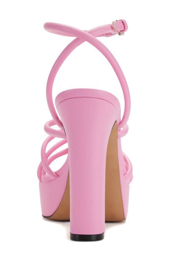 Shop Dkny Ankle Strap Platform Sandal In Flamingo