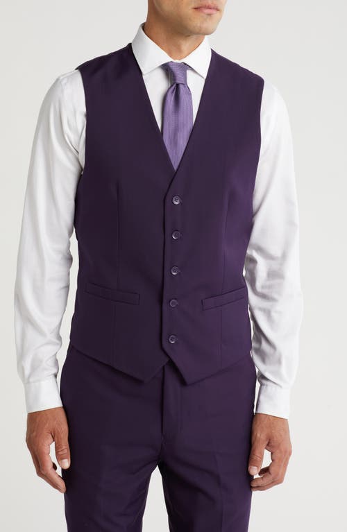 Braveman Premium Slim Fit 3-piece Suit In Plum