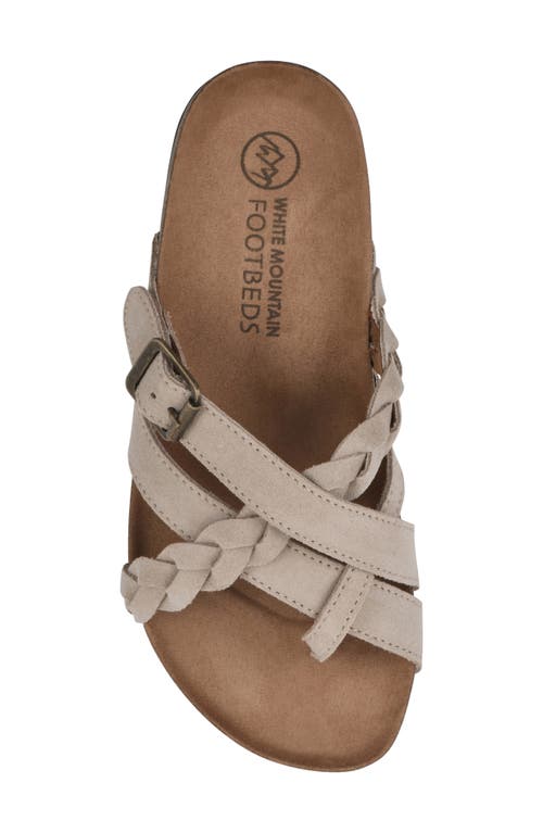 Shop White Mountain Footwear Harrington Leather Footbed Sandal In Sandal Wood/suede
