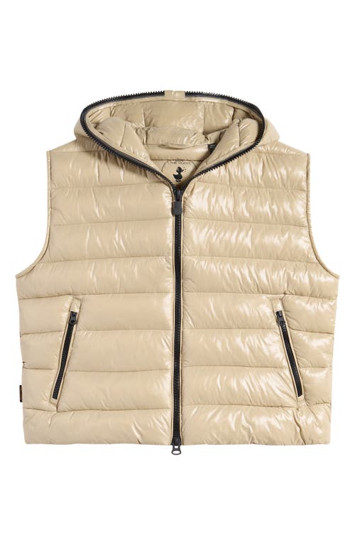 Shop Save The Duck Romina Water Repellent Hooded Puffer Vest In Wood Beige