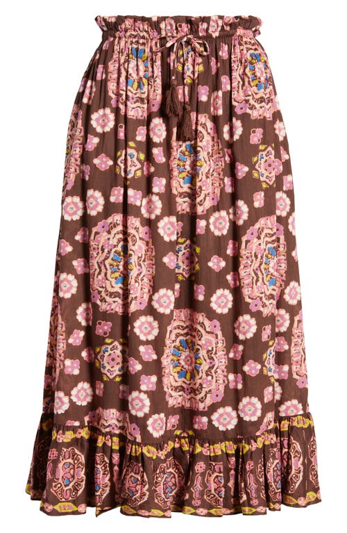 Shop Cleobella Casey Organic Cotton Voile Maxi Skirt In Avalon Print