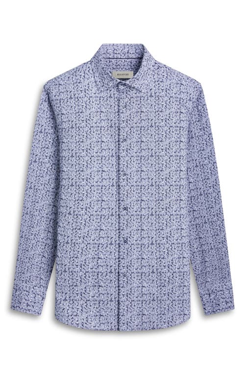 Bugatchi James Ooohcotton® Medallion Print Button-up Shirt In Navy