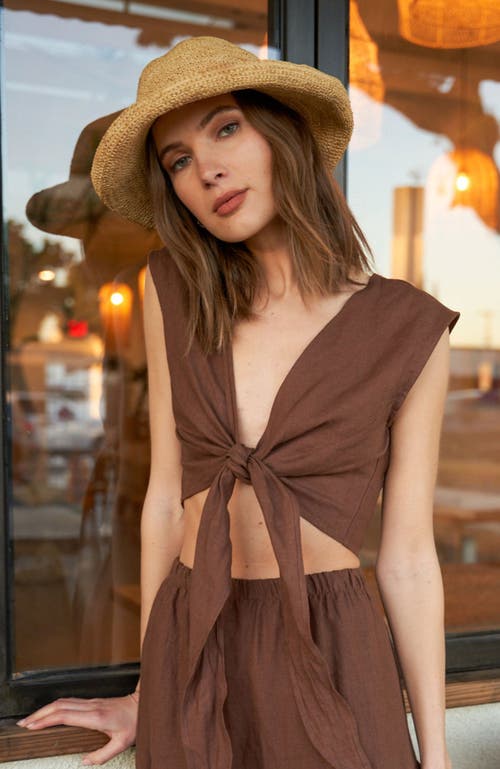 Whimsy + Row Valentina Top In Chocolate
