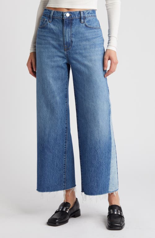 Shop Frame Le Jane Raw Hem Crop Wide Leg Jeans In Shylock