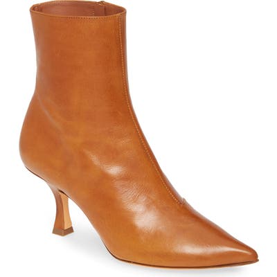 Y/project Calfskin Leather Ankle Boot, Brown