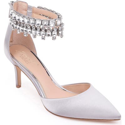 Jewel Badgley Mischka Damonica Crystal Embellished Sandal- Metallic