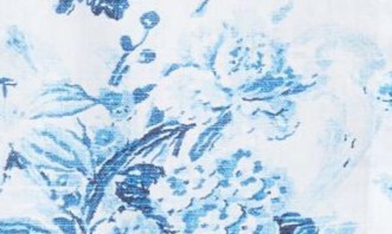 Shop Erdem Floral Print Button-up Shirt In Antique Print Blue