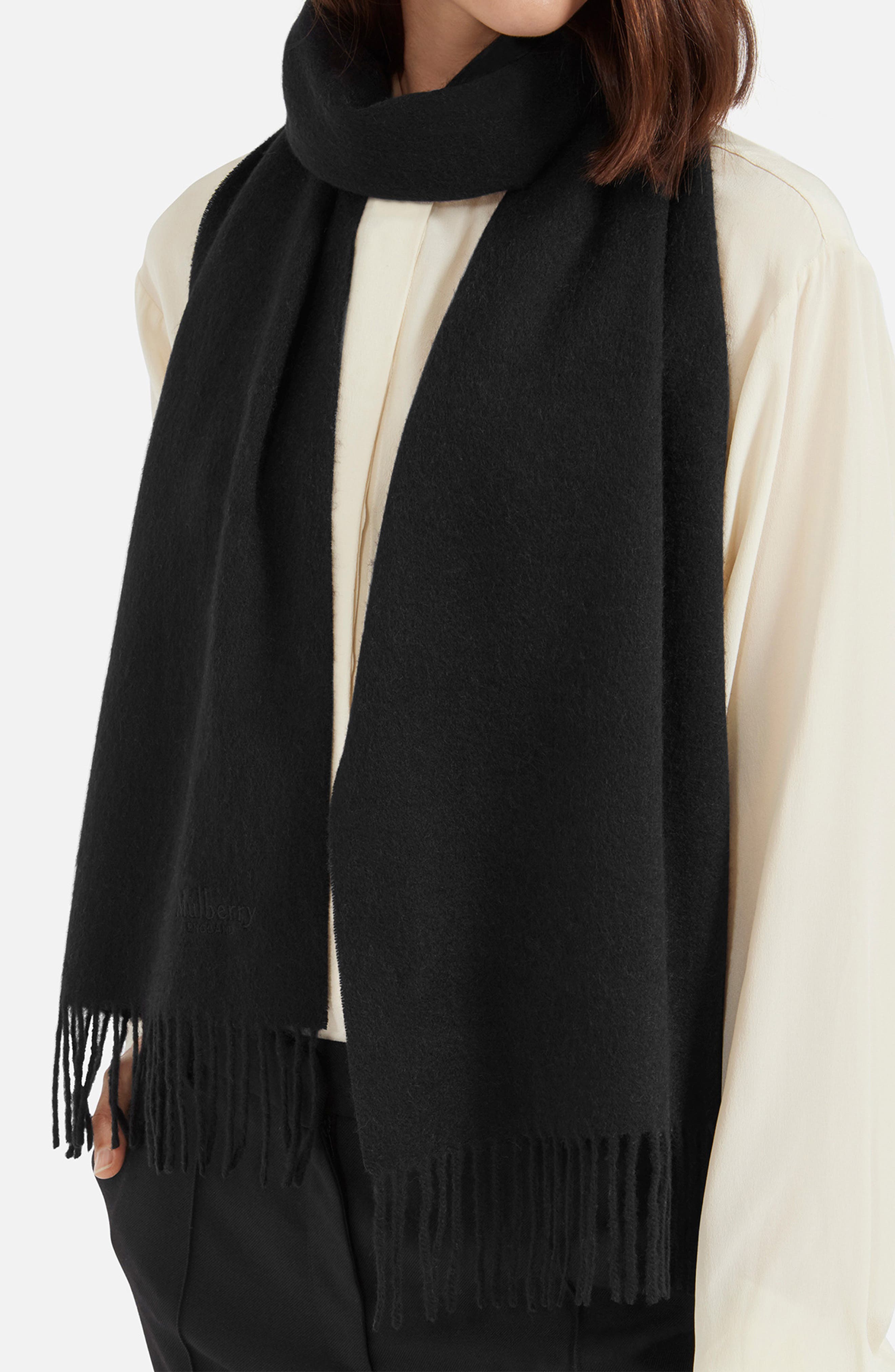 nordstrom black cashmere scarf