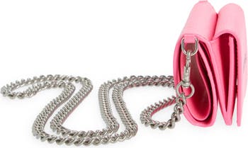 Cash Mini Wallet On Chain in Pink - Balenciaga
