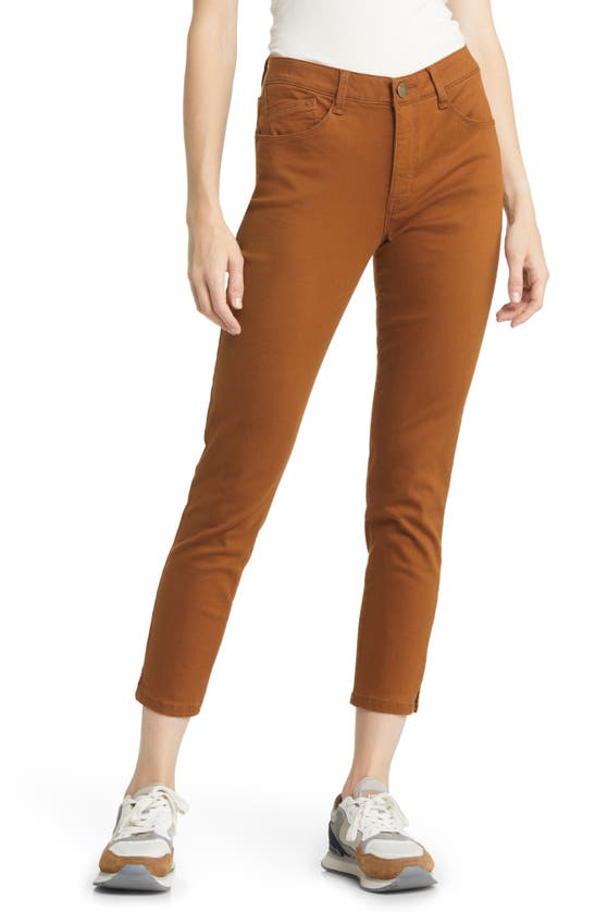 Wit & Wisdom 'ab'solution High Waist Ankle Skinny Pants In Roasted Pecan