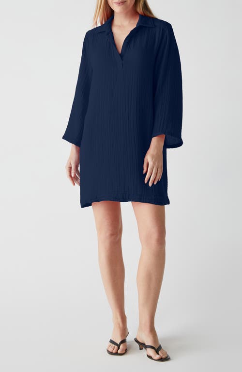 Michael Stars Long Sleeve Gauze Tunic Dress at Nordstrom,