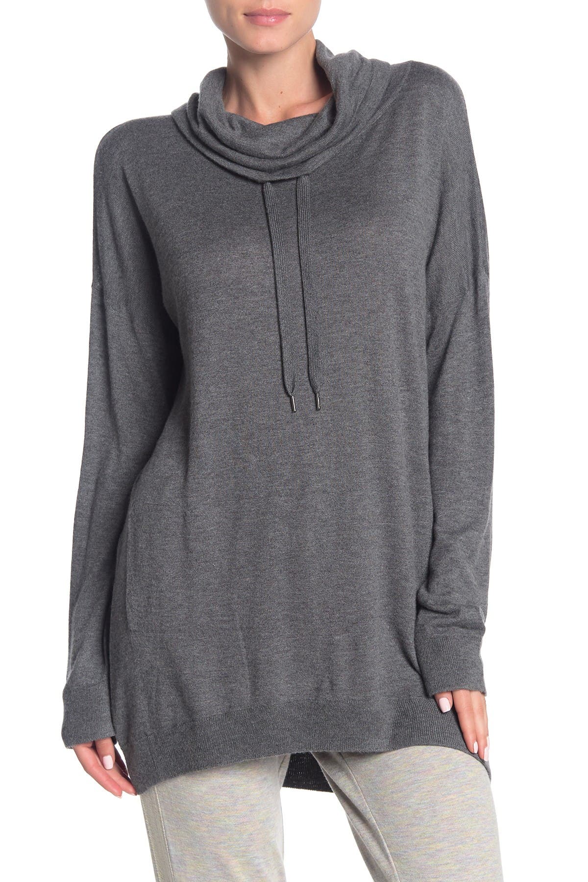 cowl neck tunic sweatshirt