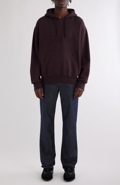 Shop Givenchy Boxy Fit Logo Cotton Hoodie In Burgundy